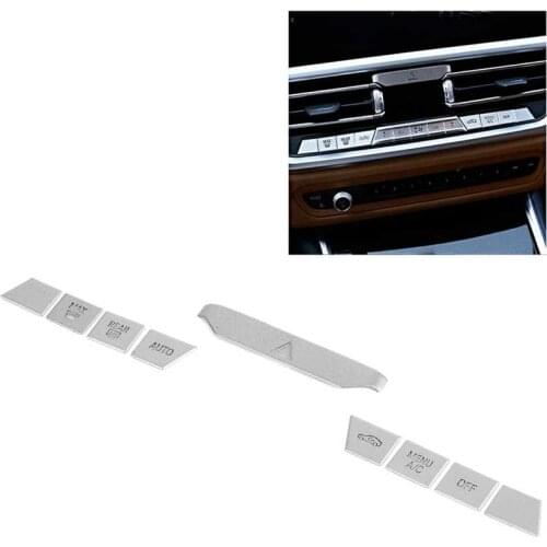 9pcs Air Conditioning Mode Button Trim Aluminum Alloy Fit for BMW 3 Series G20 G28 G21 2019-2020