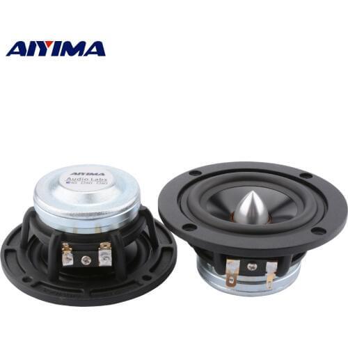 AIYIMA 2Pcs 3Inch Mid Range Car Speaker 4 8 Ohm 15W Home Theater Full Range Sound Music Speaker Bullet Head Aluminum Loudspeaker
