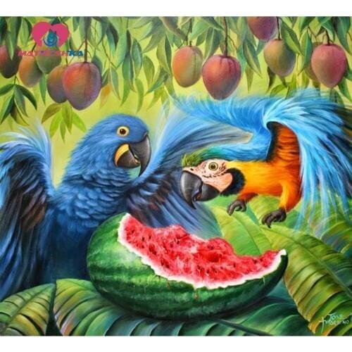 Diamond mosaic animals parrot Pictures of rhinestones Cross-stitch kits diy diamond painting Almaznaya mosaic DIAMOND MOSAIC