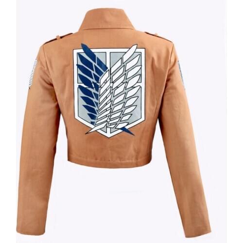 Attack on Titan Jacket Coat Shingeki no Kyojin Legion Cosplay Costumes Embroidery Jacket Coat Cloak Leather Apron