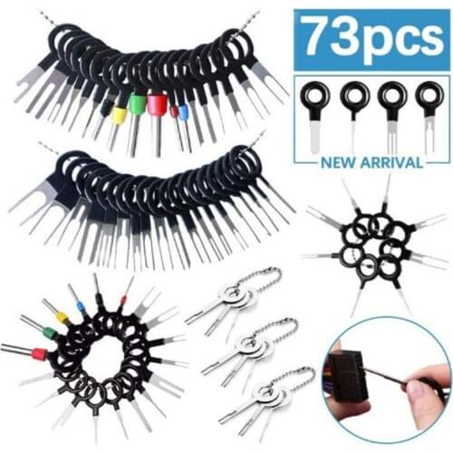 73/70/60/41pcs Car Terminal Removal Tool Motorist Kit Auto Repair Tool Stylus Wire Crimp Pin Extractor Puller Car Accessories