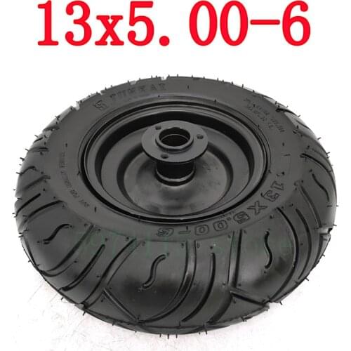 Four Wheel ATV Go Kart Tire 6 "13x5.00-6 Tubeless Vacuum Tire Front Wheel Bearing Hub