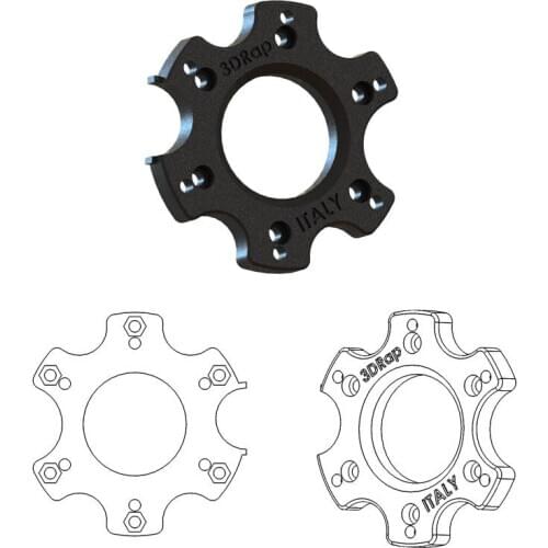 CUSTOM WHEEL ADAPTER/HUB/HUB THRUSTMASTER T300/TX + BUTTONS