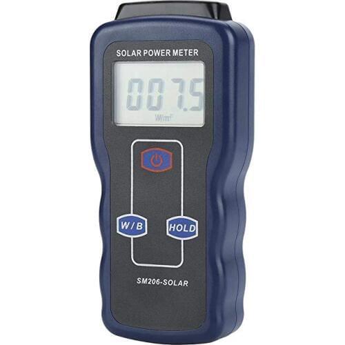 Solar radiation measurement power meter SM206 Digital Meter Solar Power Meter Sun Light Measuring Instrument Data Hold And Peak
