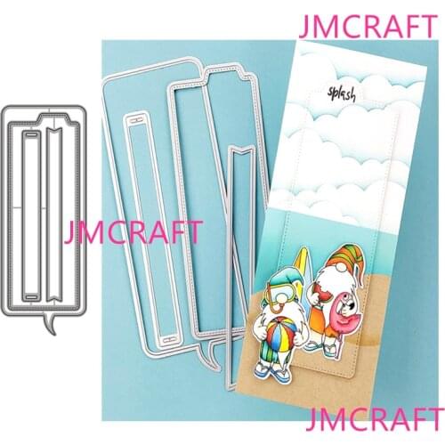 JMCRAFT New Rectangle Border Background #3 Metal Cutting Die For Scrapbooking Practice Hands-on DIY Album Card Handmade Tool