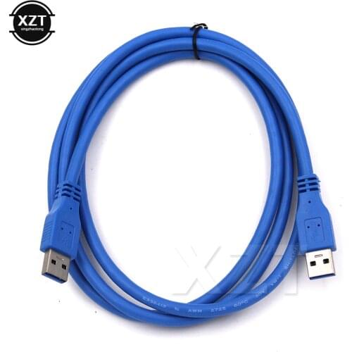 1.5M Super Speed Blue USB 3.0 A type Male to Male USB Extension Cable AM TO AM 4.8Gbps Support USB2.0 data cable