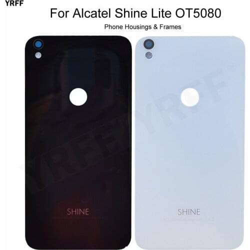 Phone Battery Housings Frames For Alcatel Shine Lite OT5080 5080X 5080Q 5080A Battery Housing Back Cover Door Plastic Case