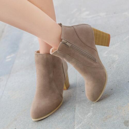 Hot Autumn Winter Women Boots Solid European Ladies shoes Martin boots Suede Leather ankle boots with thick scrub size 35-41