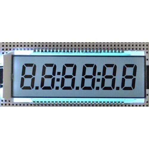 Maithoga 50PIN TN Positive 6-Digits Segment LCD Panel White Backlight 5.0V