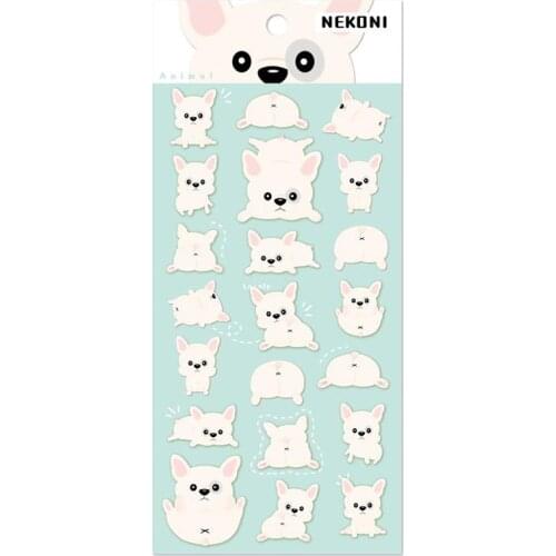 Cute Animal Stickers Bulldog Dog Hand Account Album Decoration Stickers Households Decoration