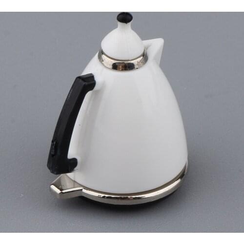 1:12 Miniature Dollhouse Coffee Pot Mini Kettle Furniture Dolls House Kitchen Electronics Decor