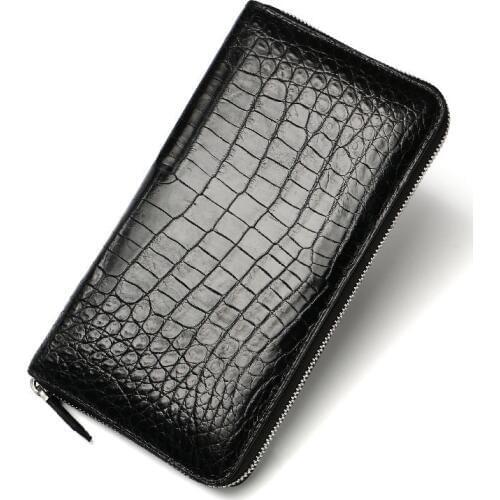 2018 New Coin Purse Embossing Alligator Fashion Crocodile Long Men Clutch Wallets Mens Crocodile Long Clutch Wallet
