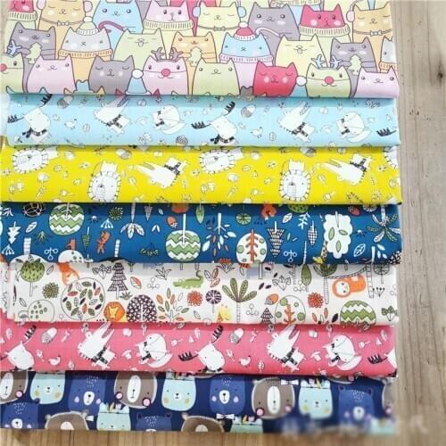 NEW FABRICS 100% Cotton Fabric Cartoon Print For Baby Dress Sewing Quilting Fat Quarters Child DIY Patchwork Tilda Tecido Fabric