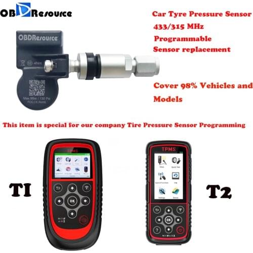 OBDMonster S2 Universal TPMS Sensor 315 433 MHz 2 In 1 OE-Level Programmable Tire Pressure Sensors Cloneable work with T1 T2