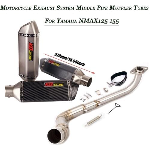 Full Link Pipe Lossless Connect Exhaust Muffler Tubes for Yamaha NMAX125 155 Motorcycle 51mm Vent DB Killer Set System