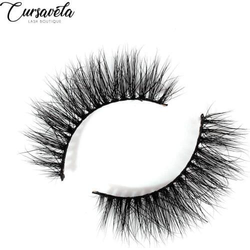 CURSAVELA Eyelashes 3D Natural Mink eyelashes Dramatic Lashes Natural Volume Eyelashes extension Thick False Eyelashes CSX-A6