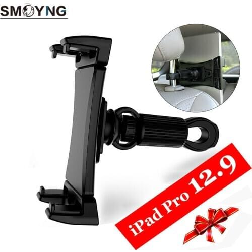 SMOYNG Tablet Car Holder For iPad Pro 12.9 Adjustable Car Headrest Stand Back Seat Bracket Mount For 4.7-13 inch Mobile Phone PC