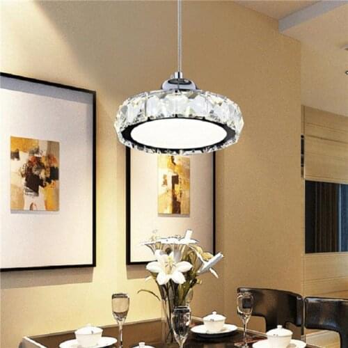220V Modern LED Crystal Glass Hanging Lamp Chandelier Ceiling Light Pendant Lamp Restaurant Bar Pendant Light