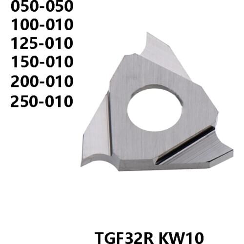 TGF32 TGF32R TGF32R050-050 TGF32R100 TGF32R125 TGF32R150 TGF32R200 TGF32R250 010 KW10 Cutter Threading Carbide Inserts