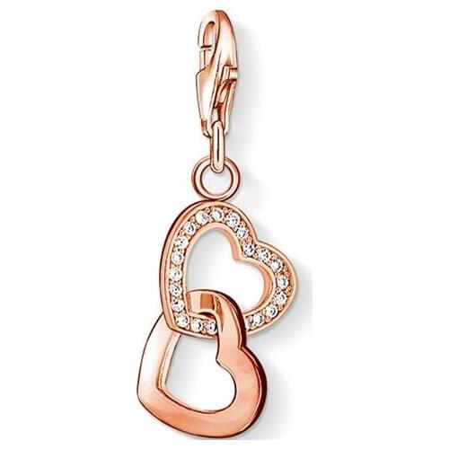 ThomasPT1310 Fashion Intertwined Heart Rose Gold Charm For Women Romantic Gift Ts Style Charm Necklace