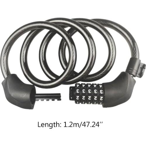 69HD Bike Chain Locks, 5 Digit Resettable Combination Password Bicycle Lock for Motorcycles, Bikes, and More