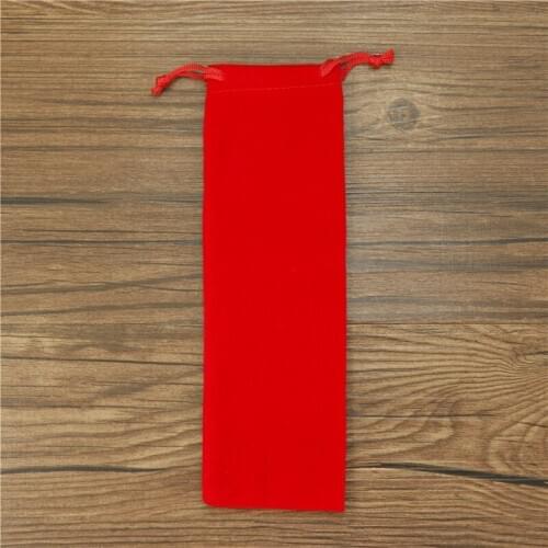 High quality 9*18cm velvet drawstring jewerly gift bags with one color printing gift storage and packaging pouches