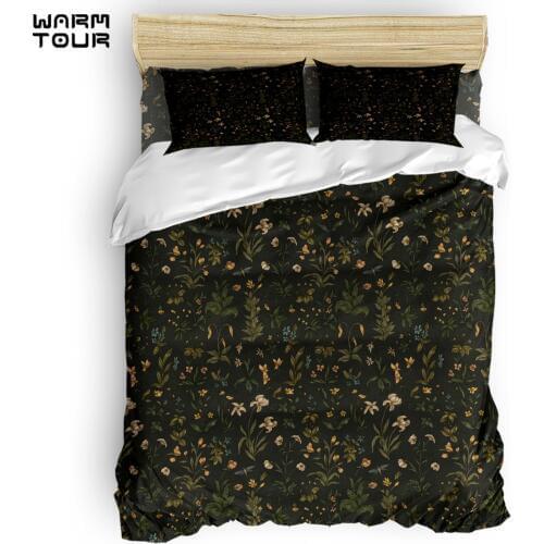WARMTOUR Duvet Cover Old World Florals Duvet Cover Set 4 Piece Bedding Set For Beds DHL Shipping Method