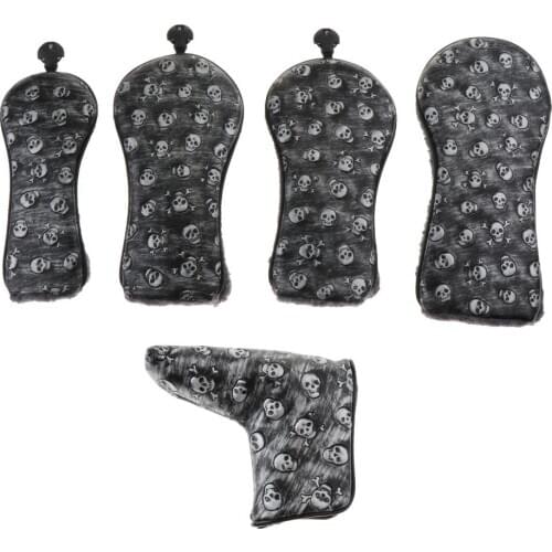 PU Leather Golf Wood Club Protect Cover Golf Club Headcover No.1 3 5 UT Wood Drivers Heacovers Universal Blade Putter Headcove