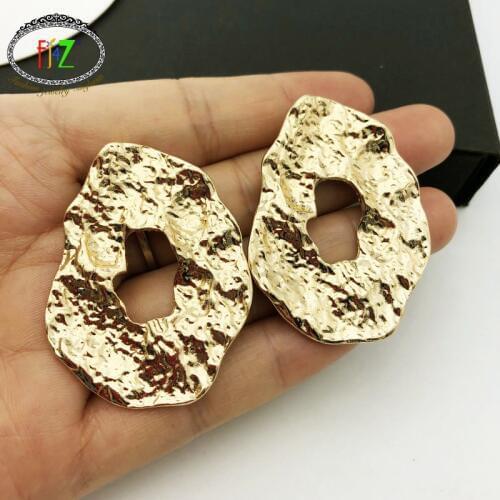 F.J4Z Chic Earrings for Woman Fashion Design Big Earrings Irregular Waterdrop Women Club Show Earrings Dropshipping Jewelry