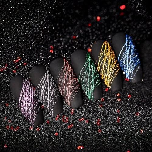 1Bottle Nail Hook Line Gel Reflective Glitter Draw Wire Line DIY Nail Art Nail UV LED Varnish Painting Gel Spider Line 8g