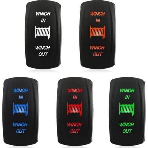 1pcs Universal 12V 24V Car Boat Caravan Rocker Switches Dual White LED 7Pin