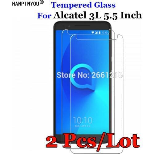 2 Pcs/Lot For Alcatel 3 L Tempered Glass 9H 2.5D Premium Screen Protector Film For Alcatel 3L 5034D 5.5"