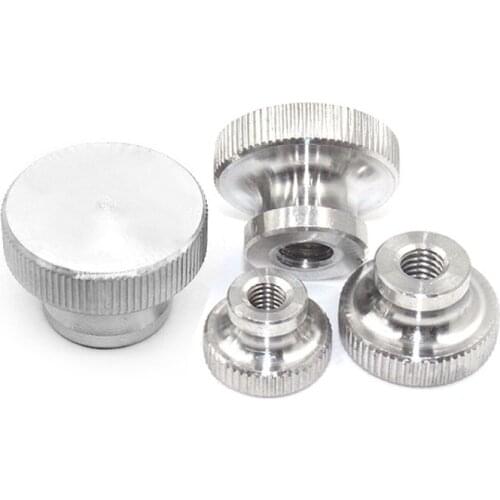 2Pcs M3 M4 M5 M6 M8 M10 M12 M14 M16 Stainless Steel 304 High Head Step Knurled Hand Nuts Blind hole Knob Nut