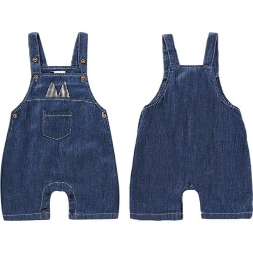 2021 Summer Baby Clothing Boys Girls Jeans Overalls Shorts Toddler Infant Denim Rompers Bebe Pants Bib Clothes New Arrive