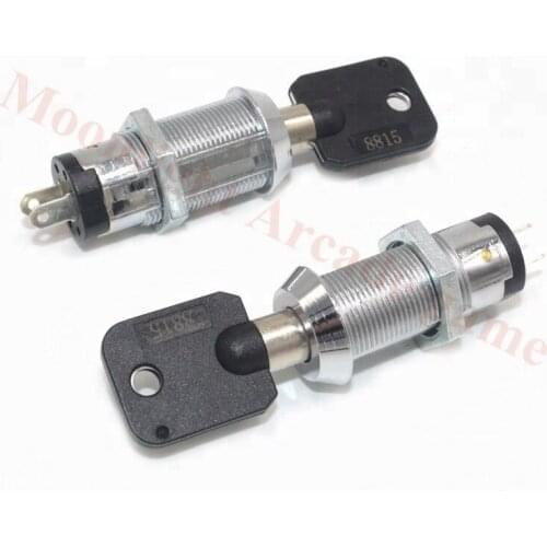 28mm Arcade game machine electric drawer switch lock Vending machine 2pin flat plug keyed alike cylinder key switch cam lock