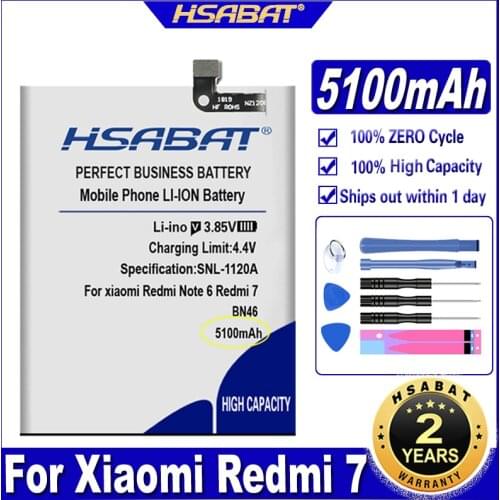 HSABAT BN46 4700mAh Battery for Xiaomi Redmi 7 Redmi7 Redmi Note 6 Redmi Note6 Note8 Note 8 Batteries
