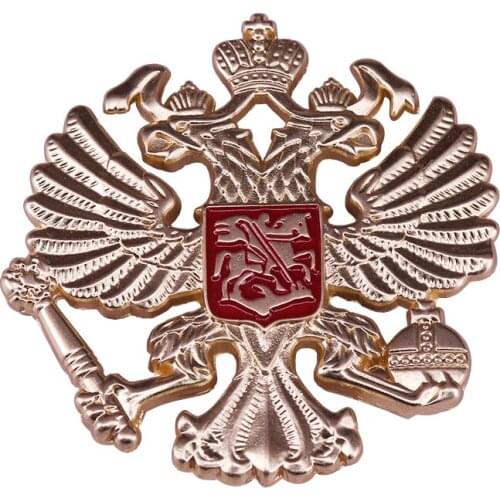 Russian national emblem brooches classic double eagle retro patriotic CCCP USSR jewelry