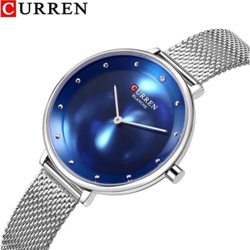 Top Brand Luxury Ladies Watch CURREN 9029 Women Watches Blue Stainless Steel Band Classic Dress Bracelet Female Clock Lover Gift