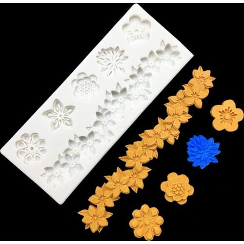 Flower Lace Silicone Sugarcraft Mold Fondant Cake Decorating Tools Candy Clay Cupcake Chocolate Baking Mold