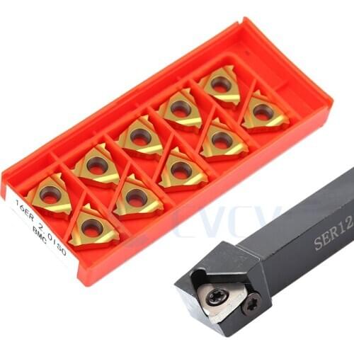 SER 1212H16 SEL 1212H16 Thread Turning Tool Holder 16ER 0.50ISO 1.00ISO LDA LDC 16ER 1.75ISO 3.00ISO BMA BMC CNC Carbide Inserts