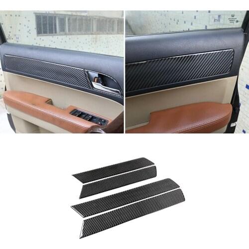 For Honda CRV 2007 2008 2009 2010 2011 Car Carbon Fiber Interior Door Window Panel Strip Cover Protective Trim