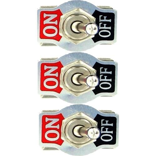 EE support 3Pcs Heavy Duty 20A 125V 15A 250V SPST 2 Pin ON/OFF Rocker Toggle Switch Universal Car Accessories