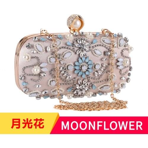 European and American new handbags handmade beaded evening bag dress evening banquet bag diamond clutch bags for women crystal