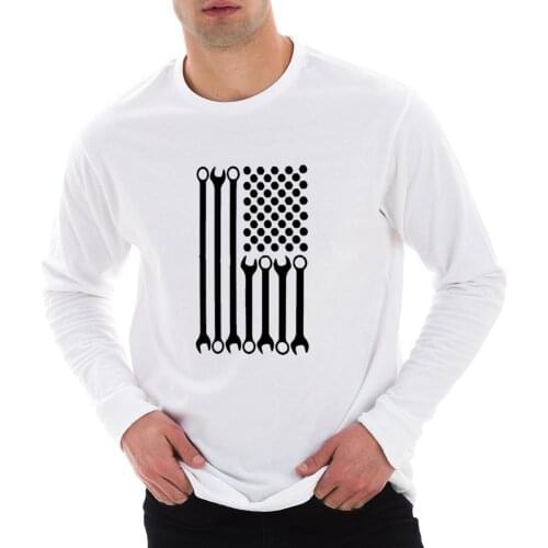 TARCHIA 2022 Brand Eur Size Free Shipping Tool Oversized Long Sleeve Tee Lets Play Print Mens T-Shirt 100% Cotton Plus Homme