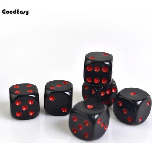 Casino Dice Set 16mm Acrylic Dices Red/Black Drinking Digital Dice Board Gambling 6 Sides Poker Party Game Fatory Price