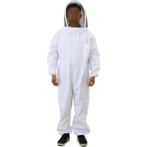 1pcs white cotton beekeeping suit for Professional beekeeper costume equipment an-ti bee suit ventilated beekeeping clothing
