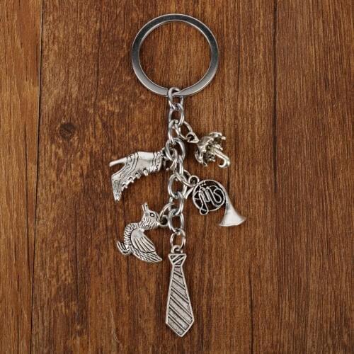 Fashion HIMYM How I Met Your Mother Umbrella French Horn Tie Mother High Heel Pendant Keychain KeyRing Bag Women Men Jewelry