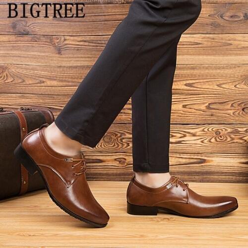 2020 Classic Shoes Mens Business Shoes Leather Luxury Dress Shoes Men Heren Nette Schoenen Sapato Social Chaussure Mariage Homme