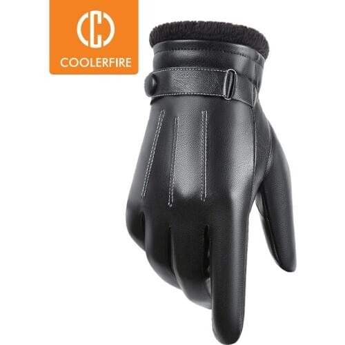 Men Gloves Fashion Black PU Leather Long Keeper Male Thin Style Driving Gloves Non-Slip Full Fingers Palm Touchscreen ST068
