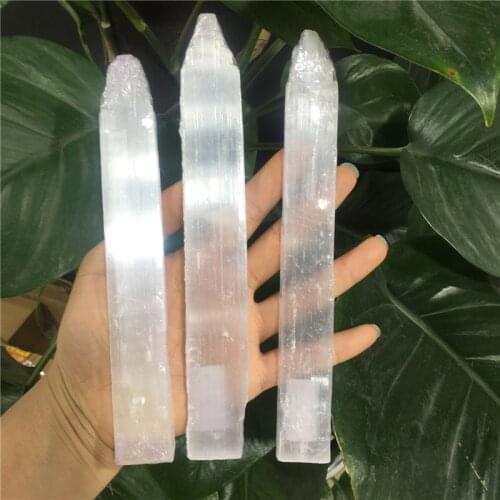 Natural Quartz Crystal Flash Lamellate Selenite Tower Lamp Reiki Healing Home Decor Mineral Specimen Collection